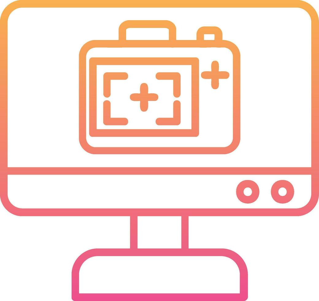 Monitor Screen Vector Icon