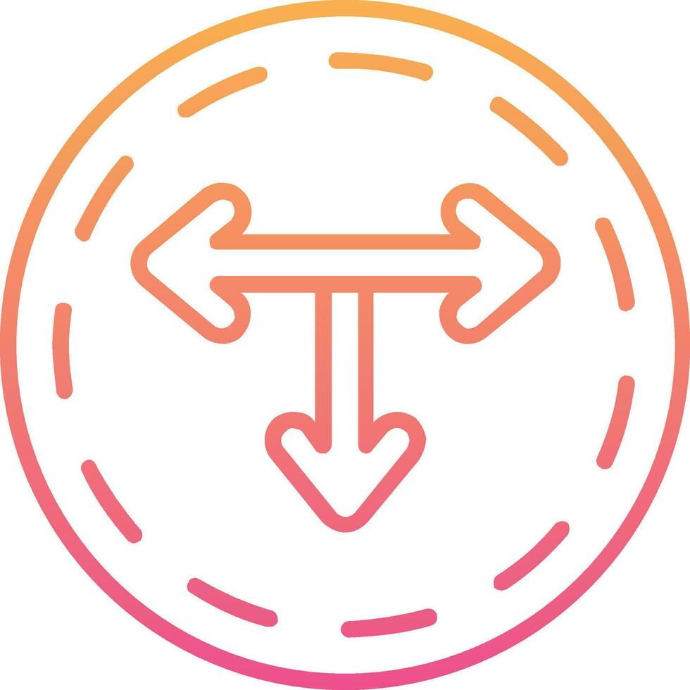 T Junction Vector Icon