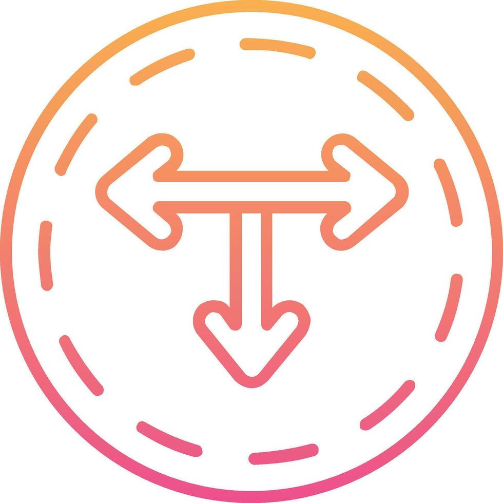 T Junction Vector Icon