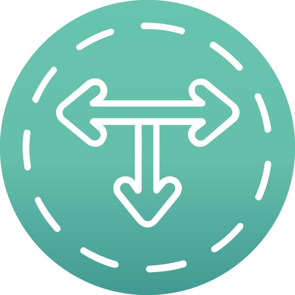 T Junction Vector Icon
