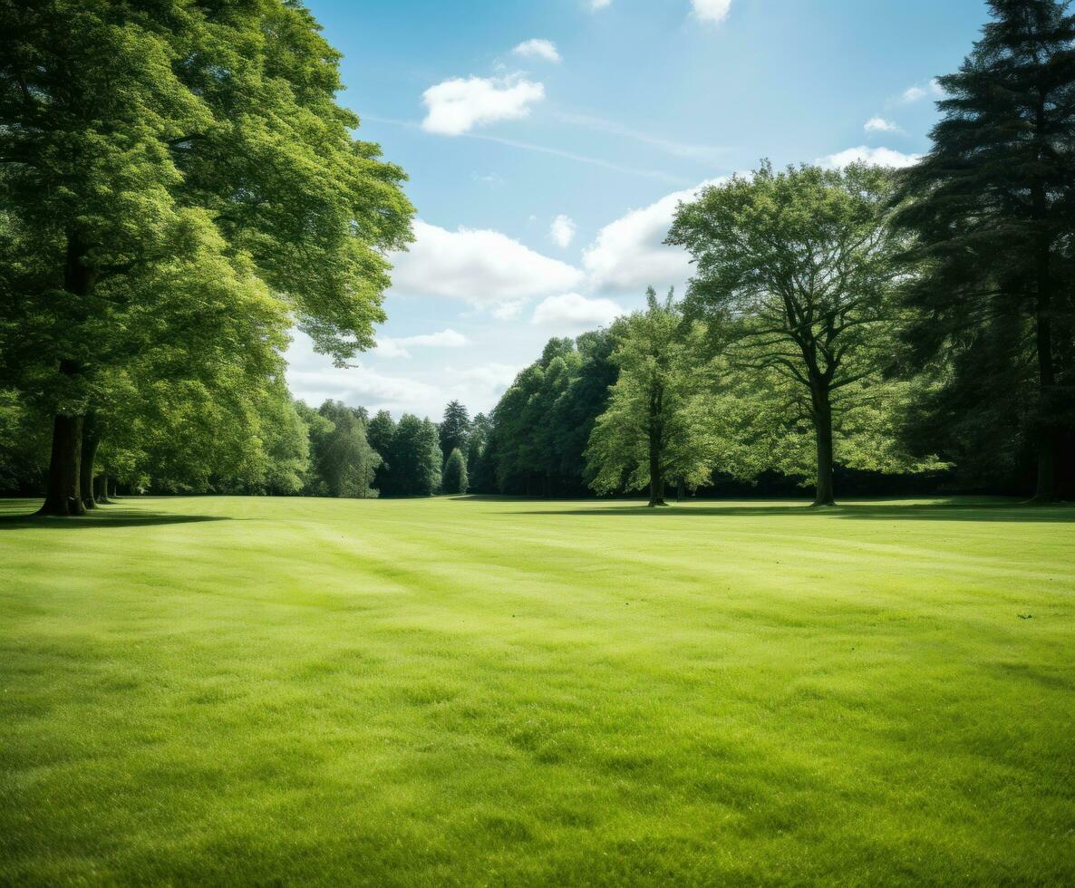 AI generated an image of a green lawn photo