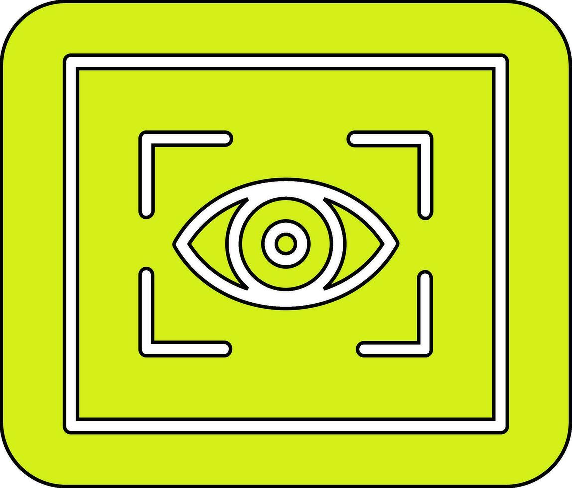 icono de vector de escáner ocular