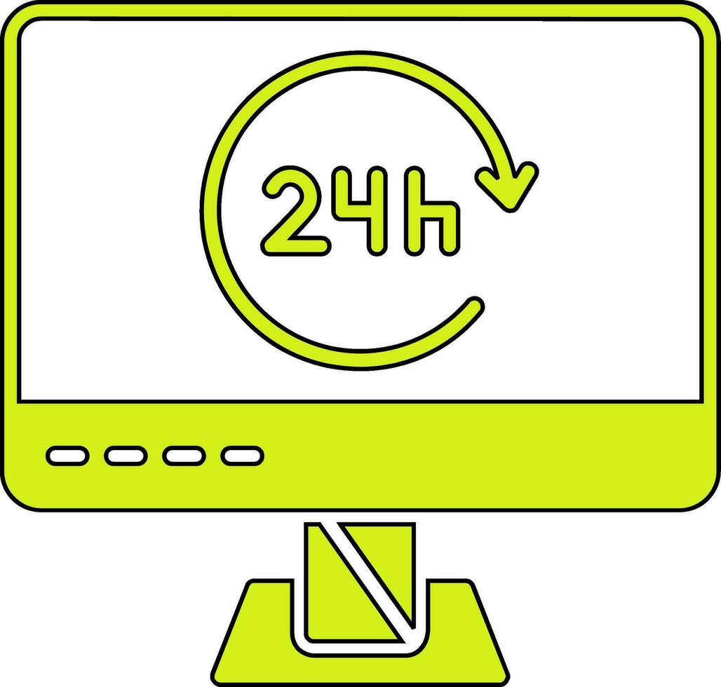 24 Hours Vector Icon