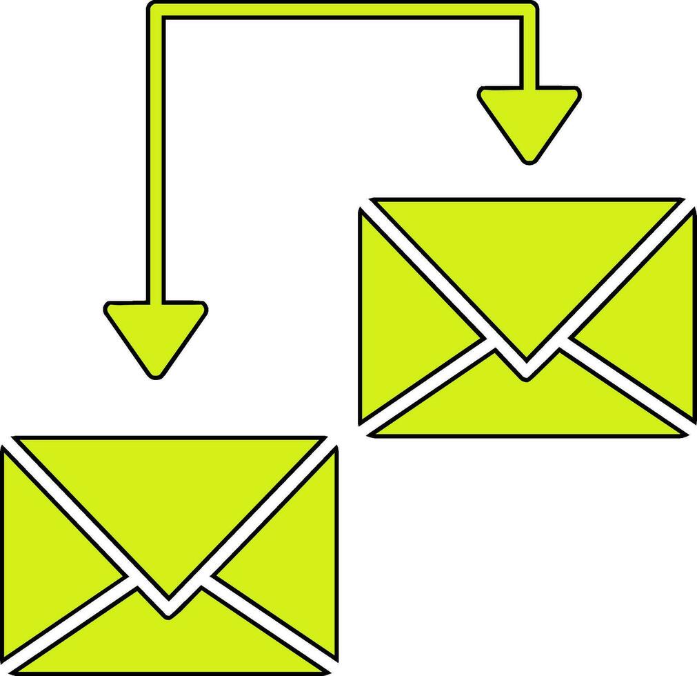 icono de vector de correos de intercambio