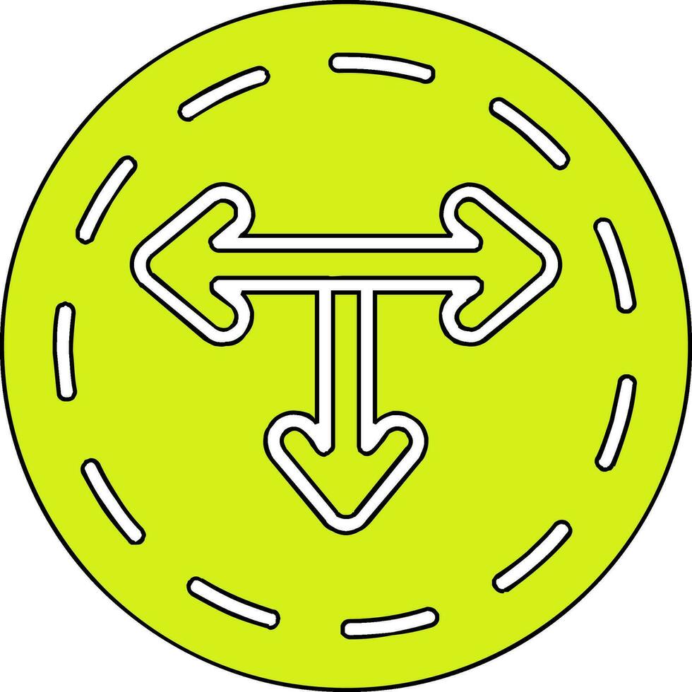 T Junction Vector Icon