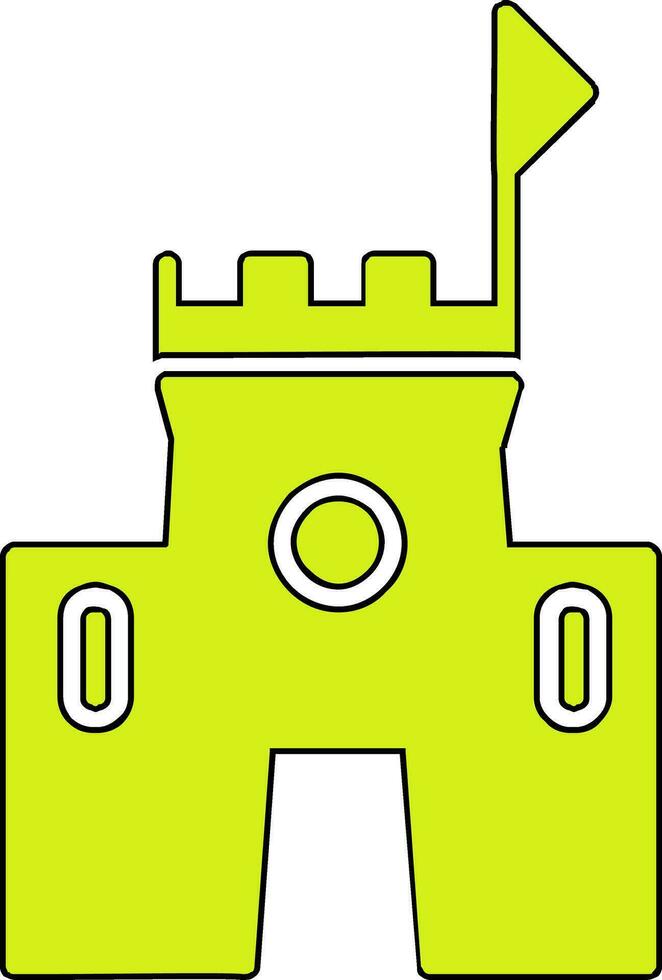 icono de vector de castillo de arena