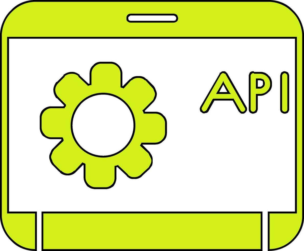 icono de vector de api