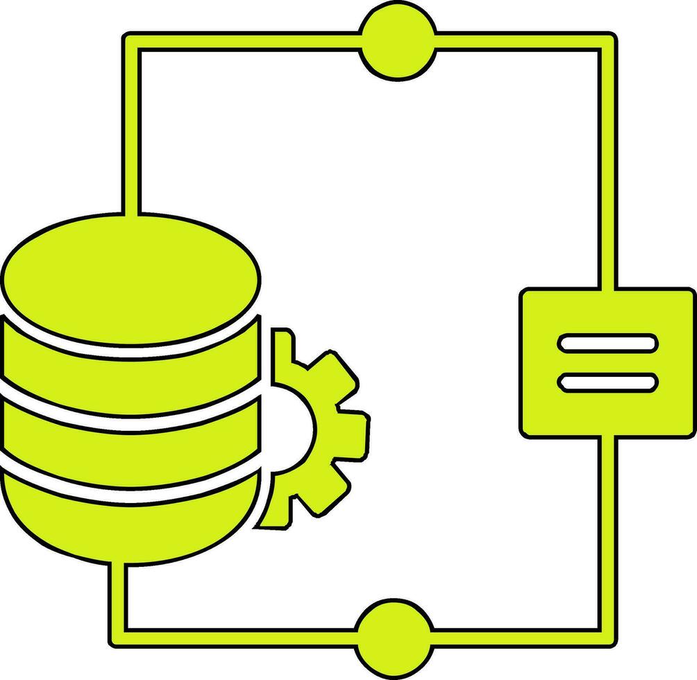 icono de vector de integración de datos