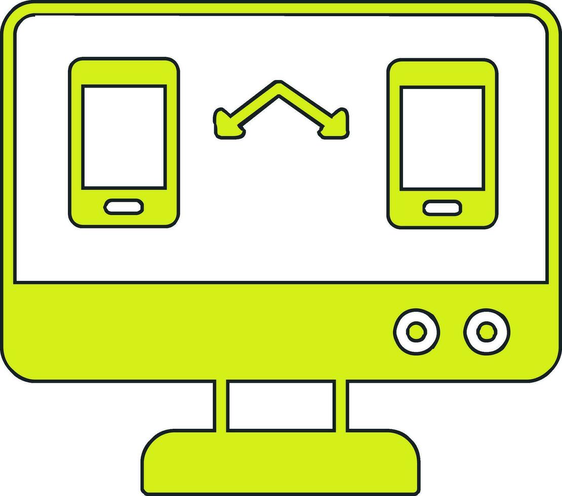 icono de vector de transferencia de datos