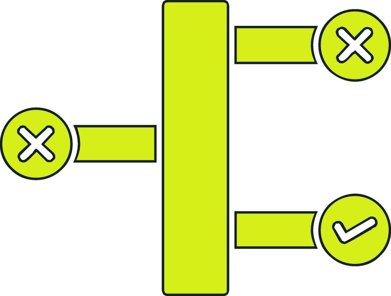 icono de vector de toma de decisiones