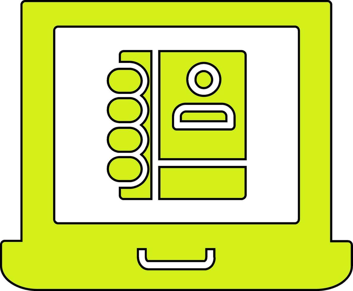 Laptop User Vector Icon
