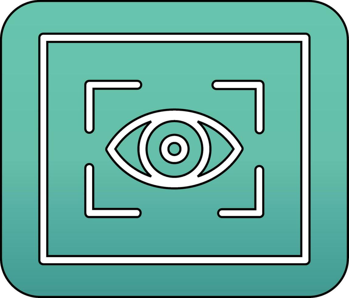 icono de vector de escáner ocular