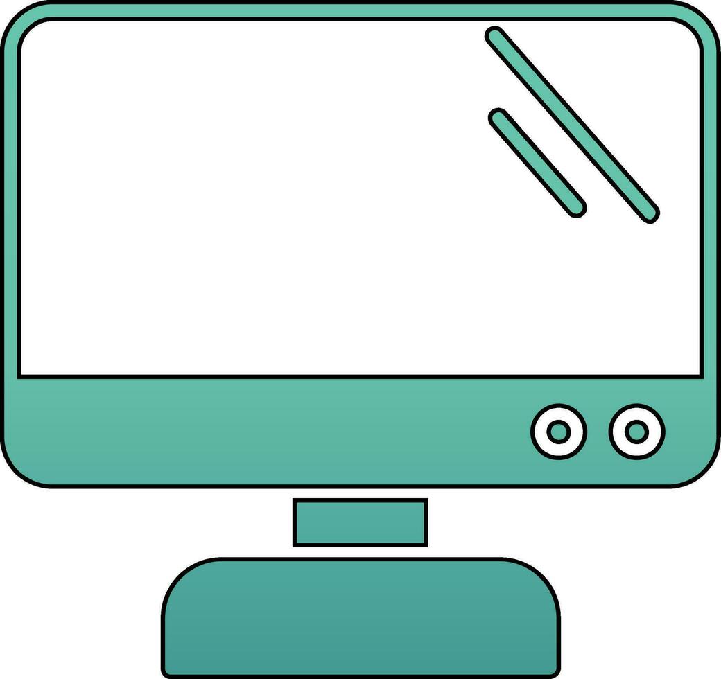 icono de vector de pantalla de monitor