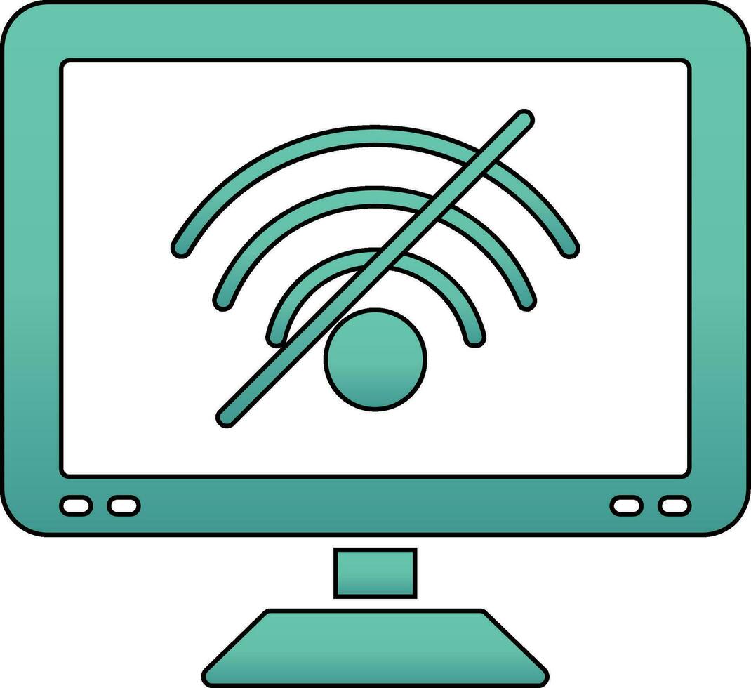 No Wifi Signals Vector Icon
