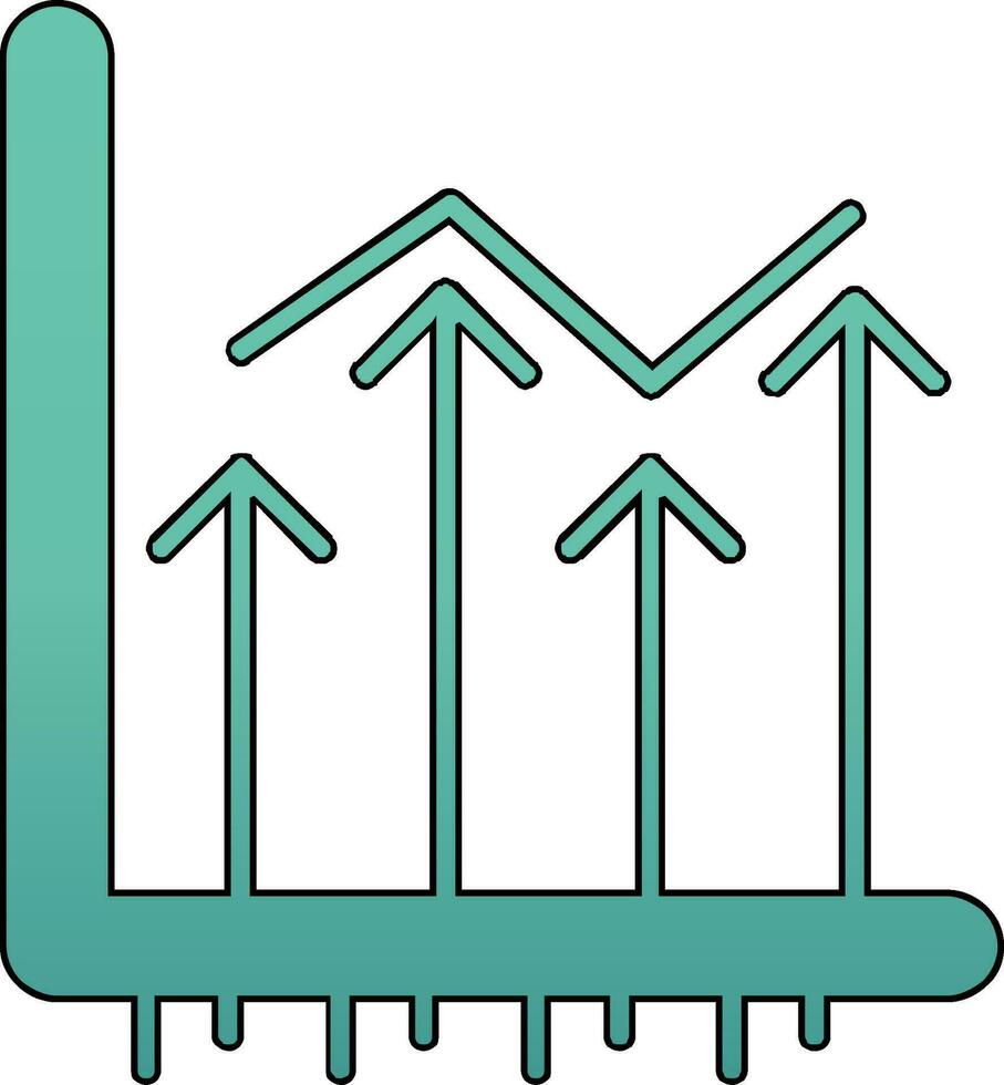 crecer arriba vector icono