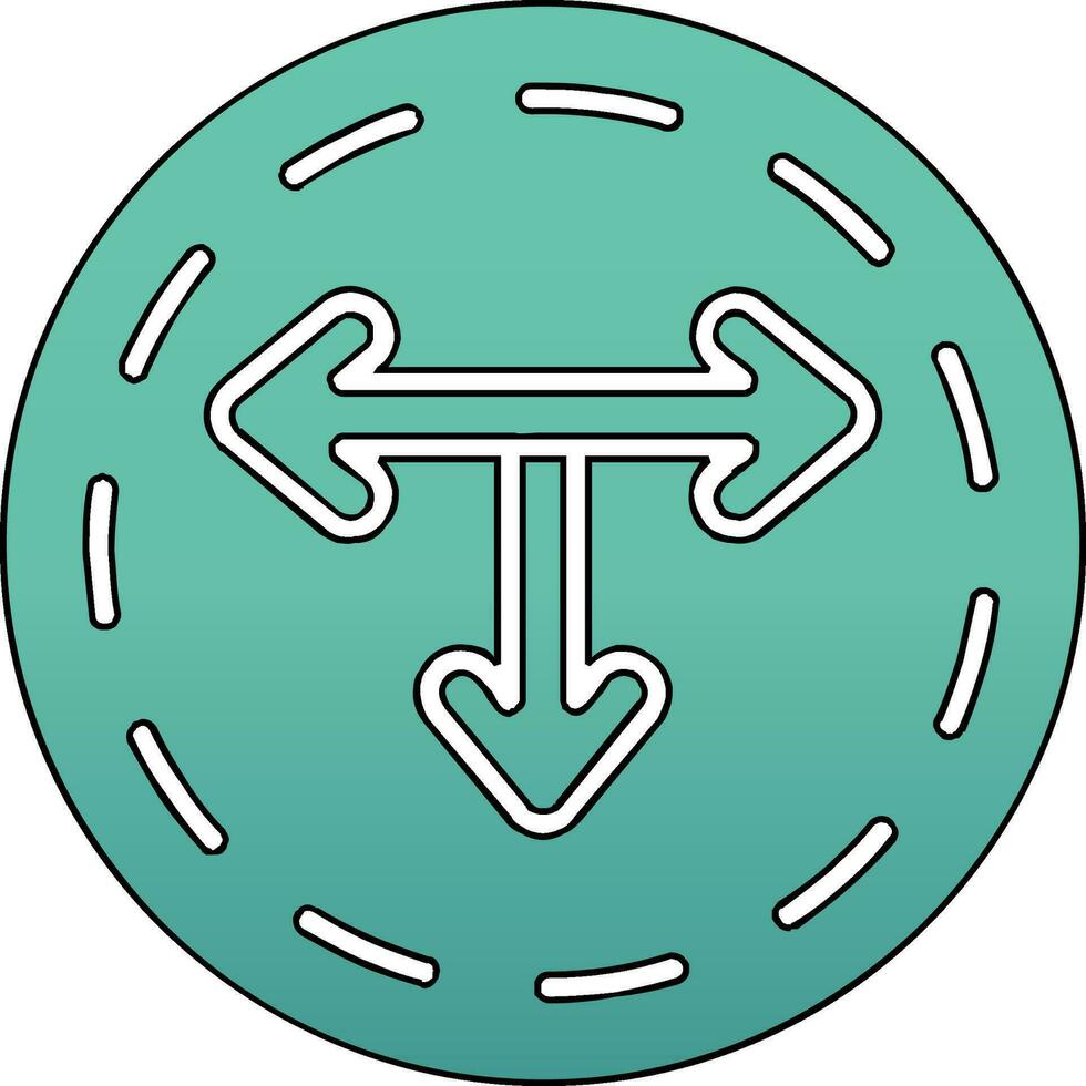 T Junction Vector Icon