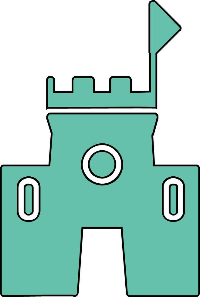 icono de vector de castillo de arena