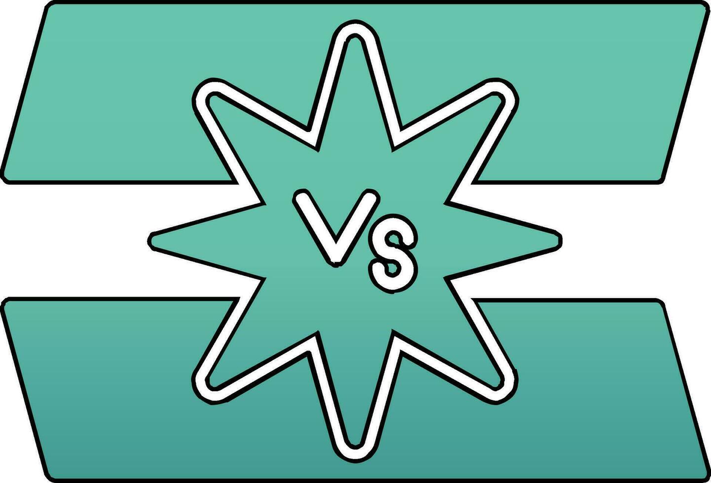 versus icono de vector