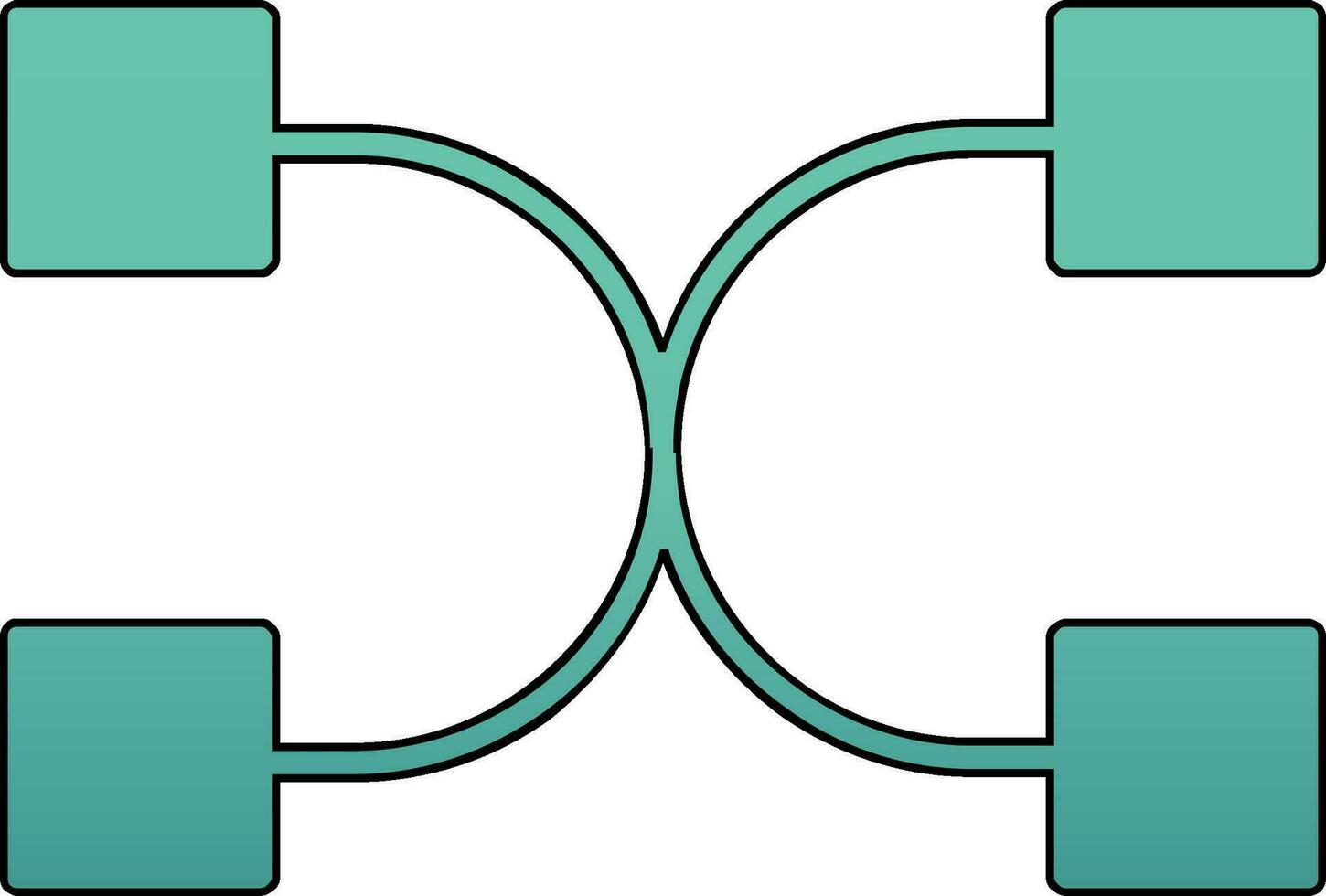 Many To Many Vector Icon