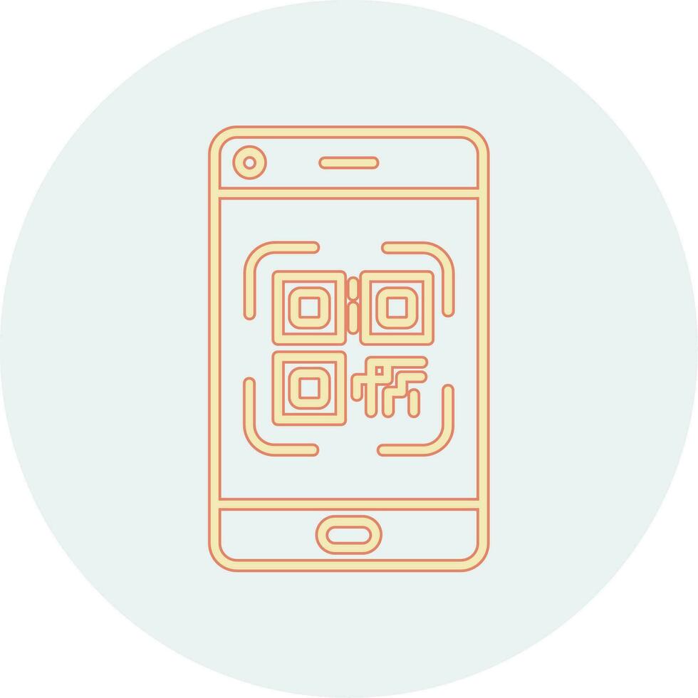 Smartphone Qr Code Vector Icon