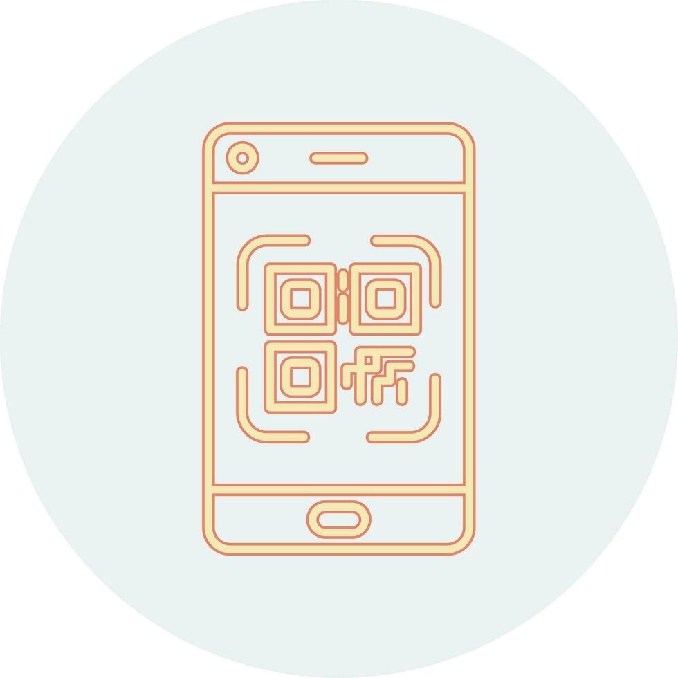 Smartphone Qr Code Vector Icon