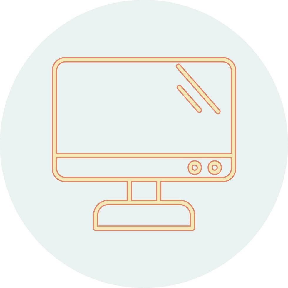 icono de vector de pantalla de monitor