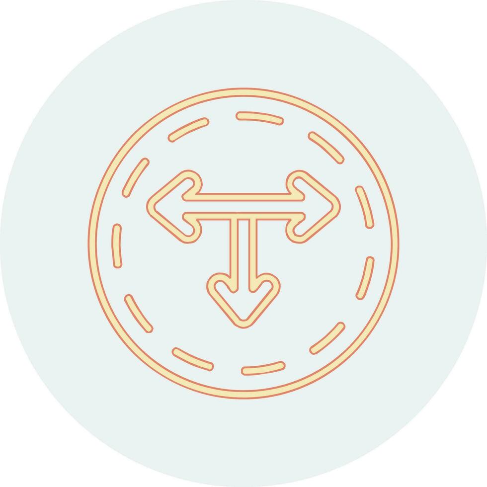 T Junction Vector Icon