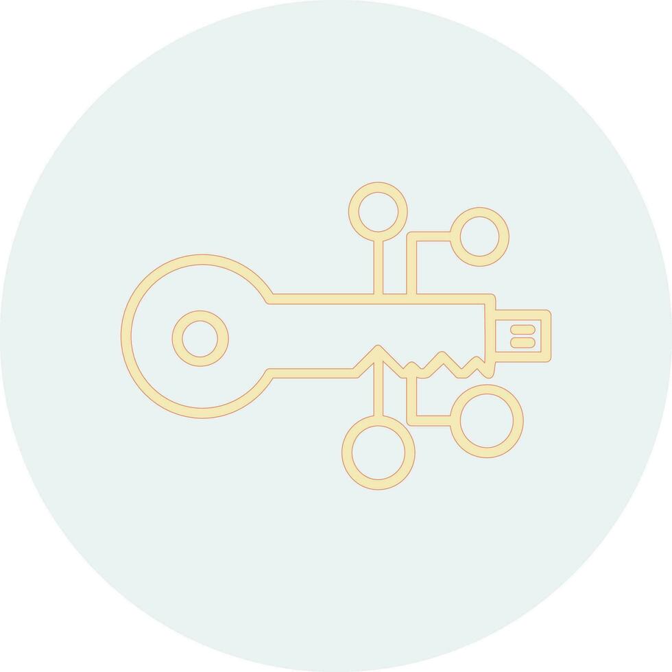 digital key Vector Icon