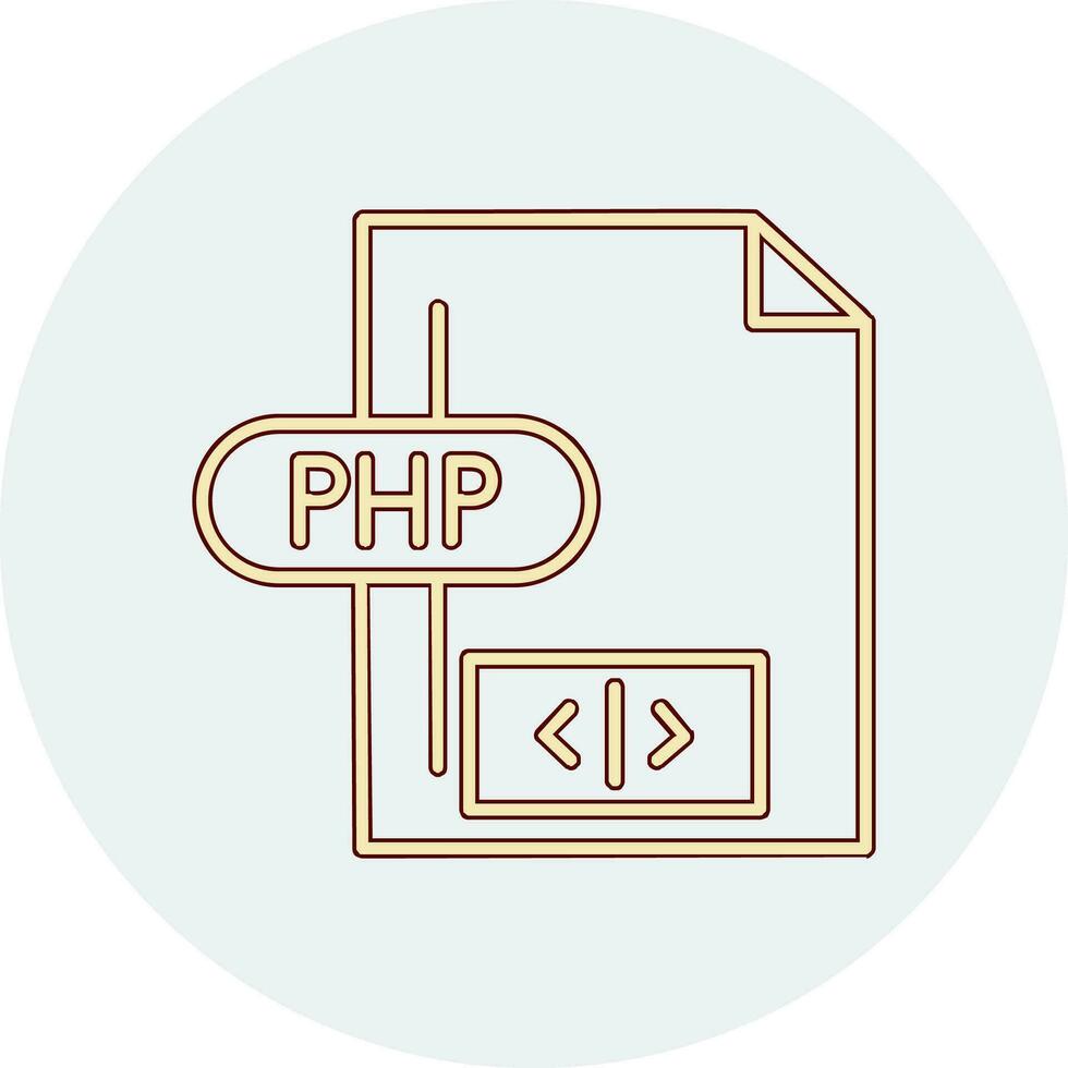 icono de vector de php