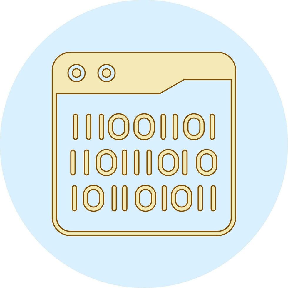 Binary Code Vector Icon