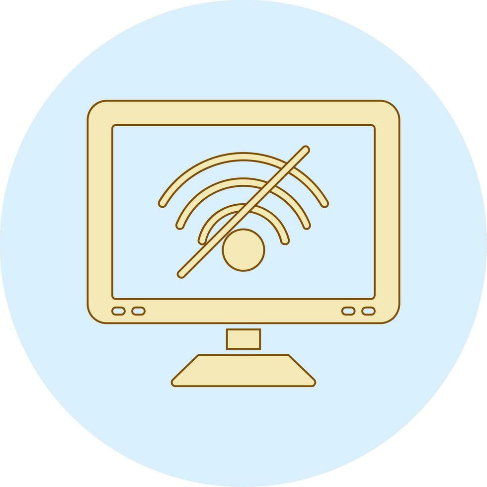 No Wifi señales vector icono