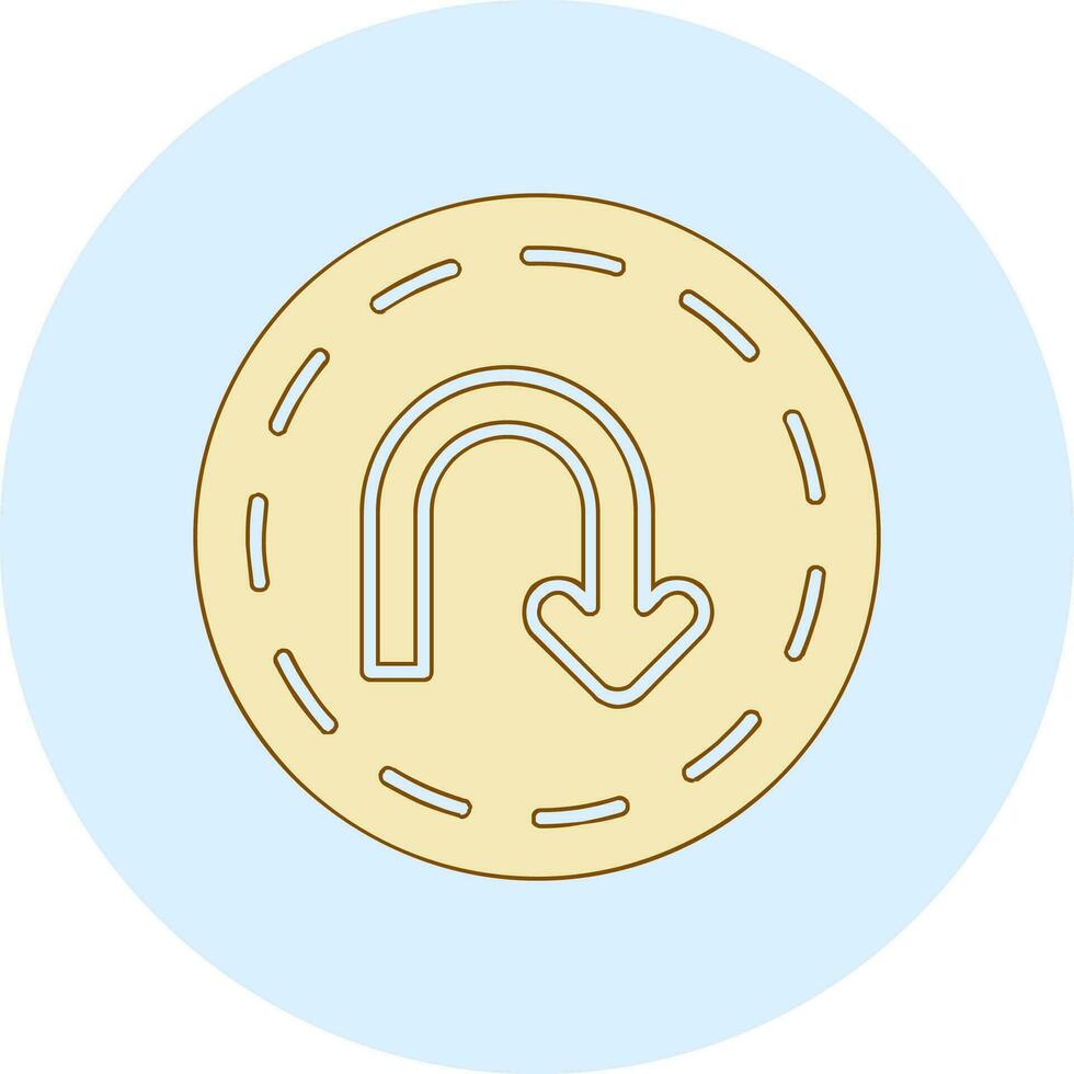 U Turn Vector Icon