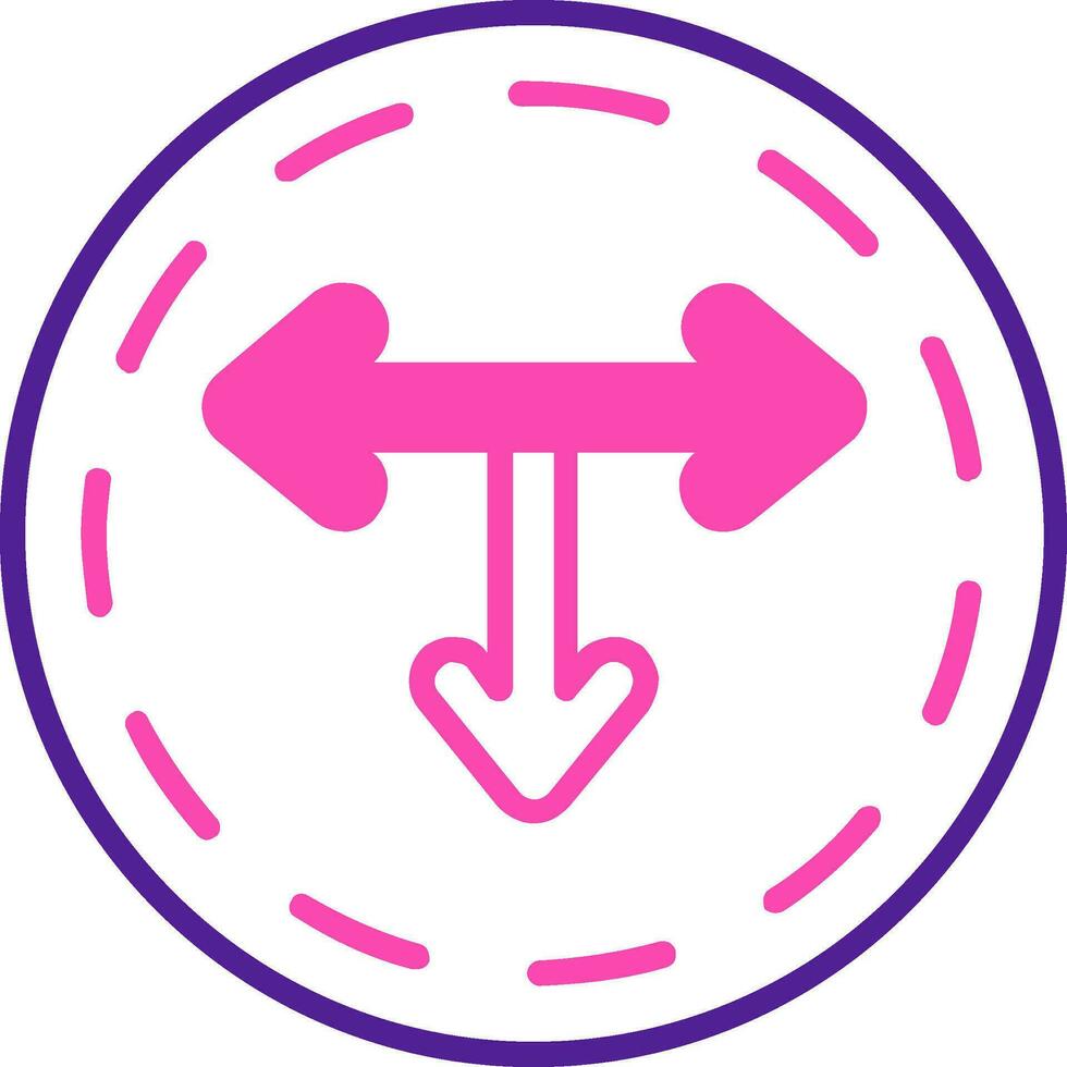 T Junction Vector Icon