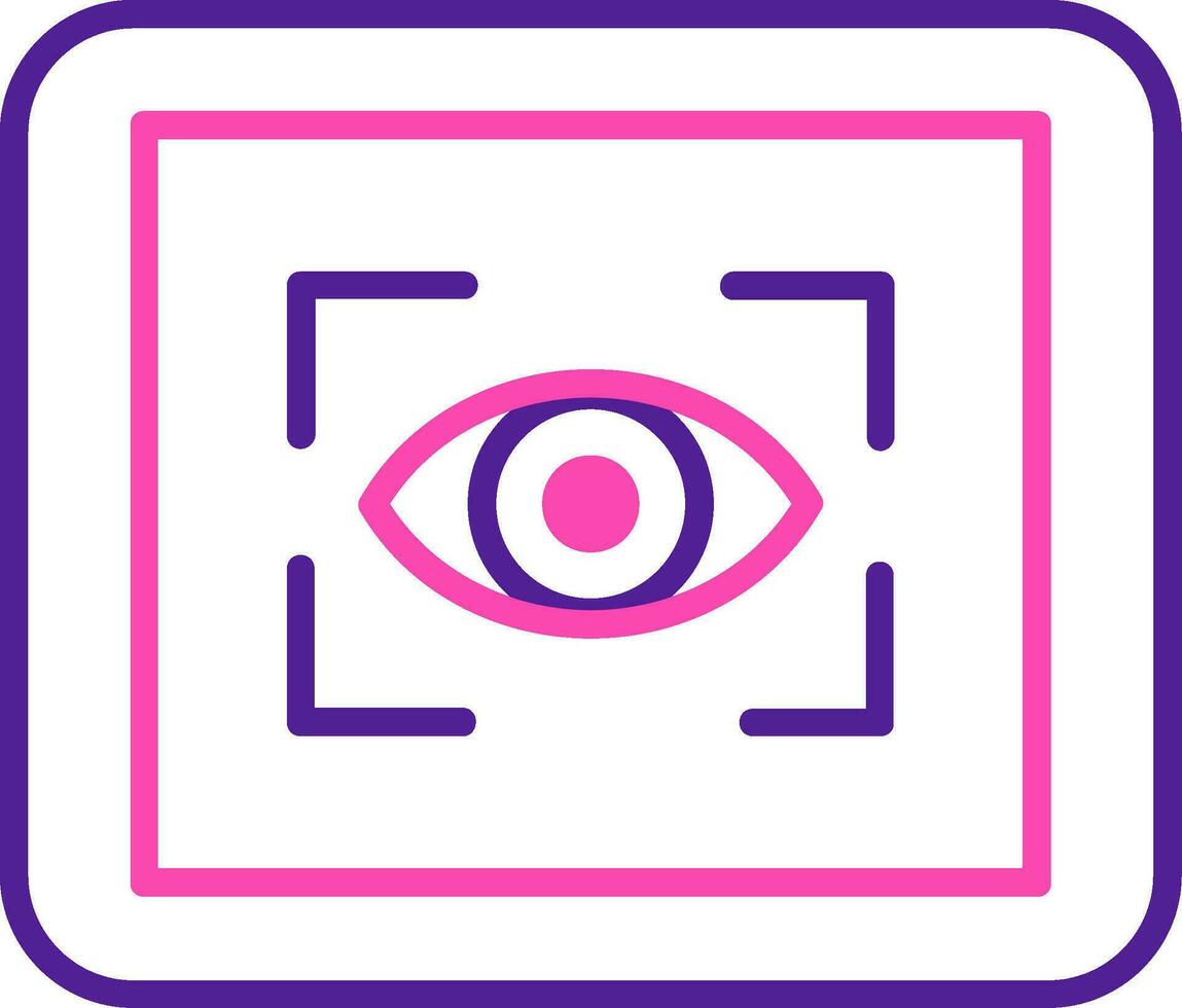 icono de vector de escáner ocular