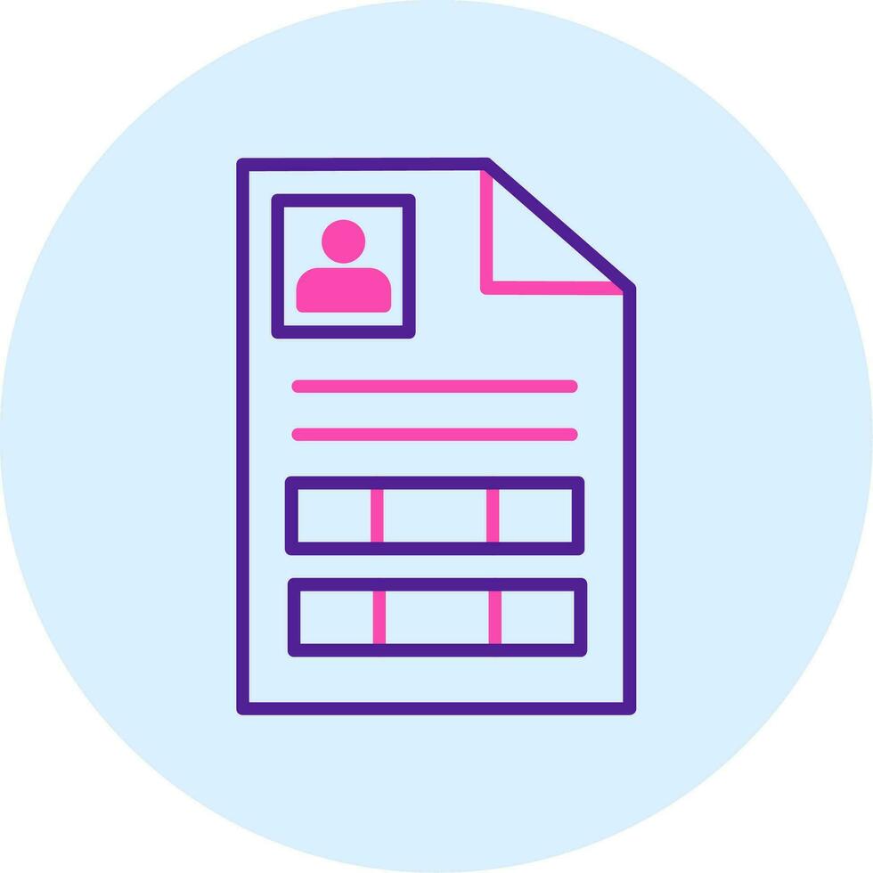 Curriculum Vitae Vector Icon