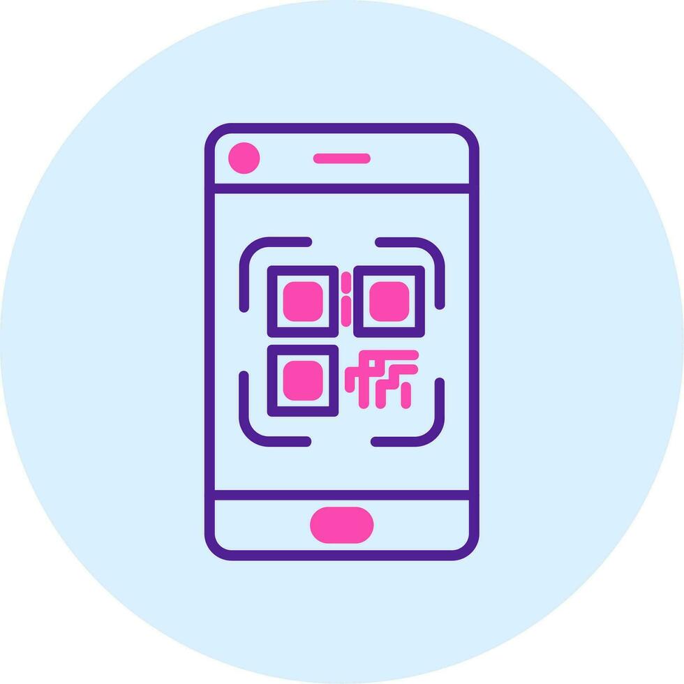 Smartphone Qr Code Vector Icon