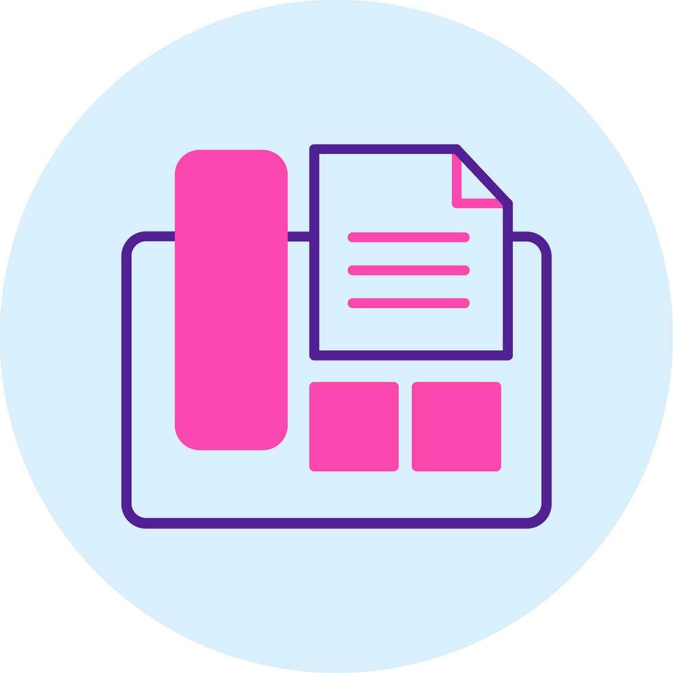 Fax Machine Vector Icon