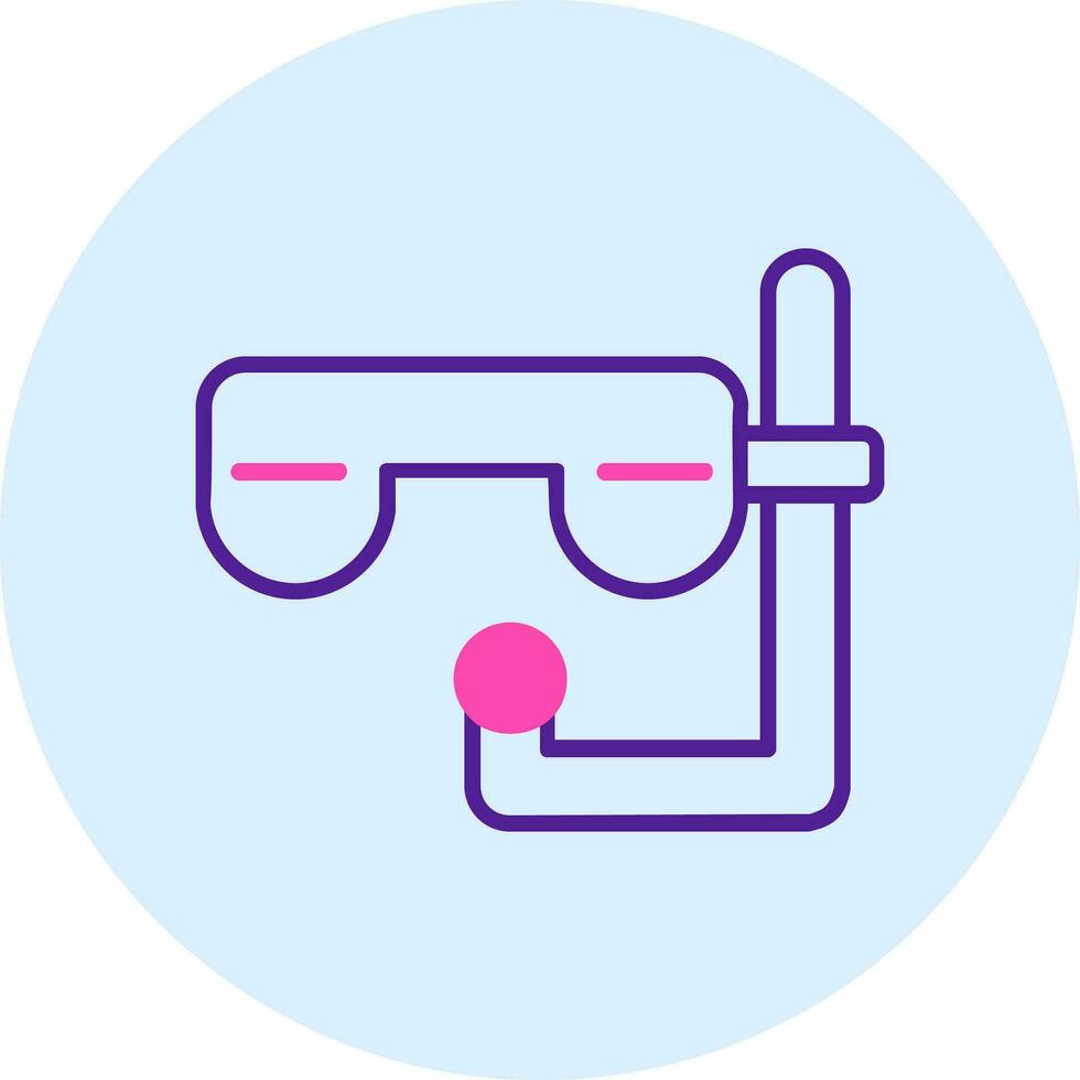 icono de vector de snorkel