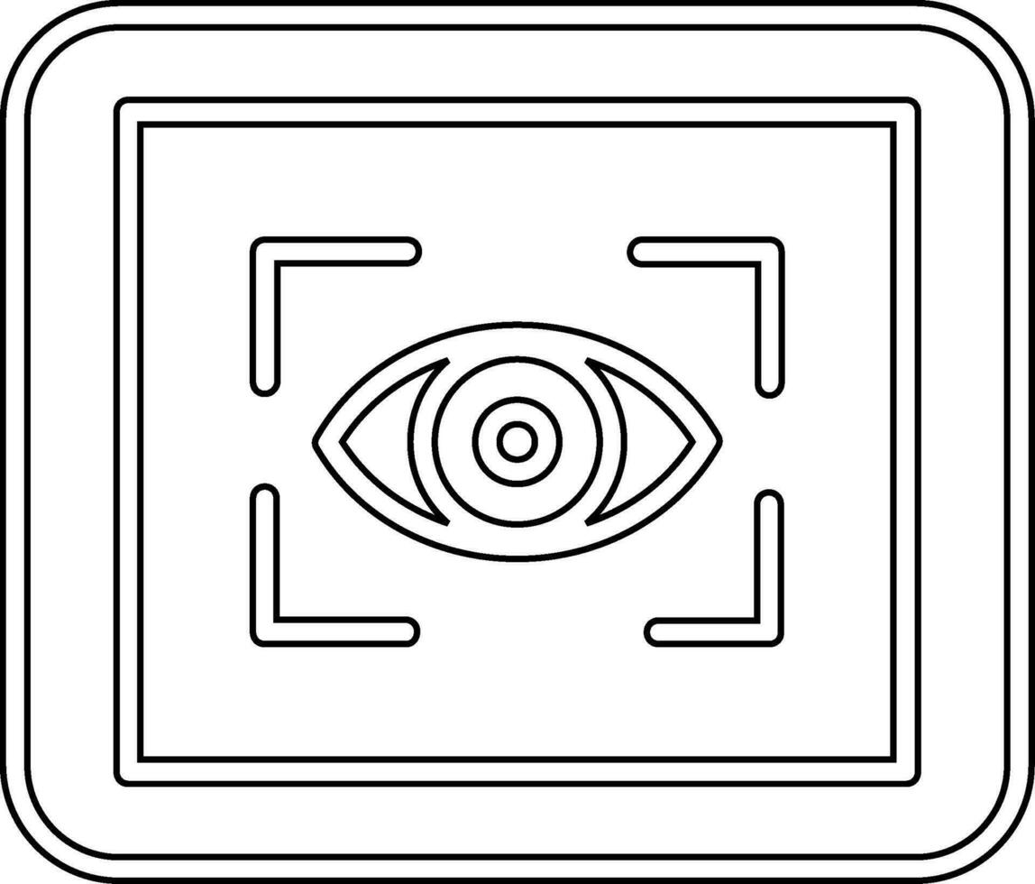 icono de vector de escáner ocular