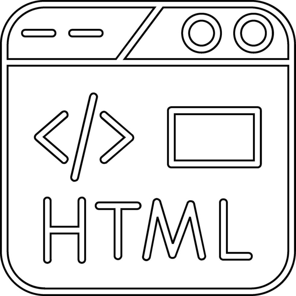 icono de vector html