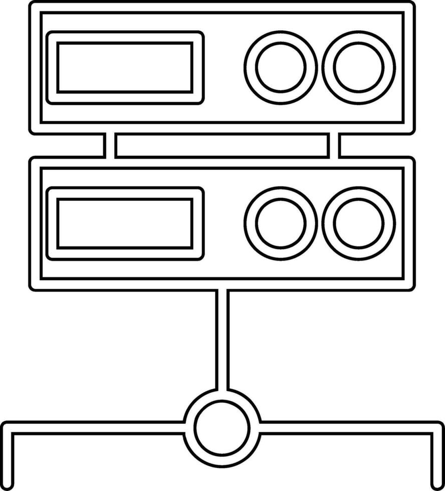 icono de vector de centro de datos