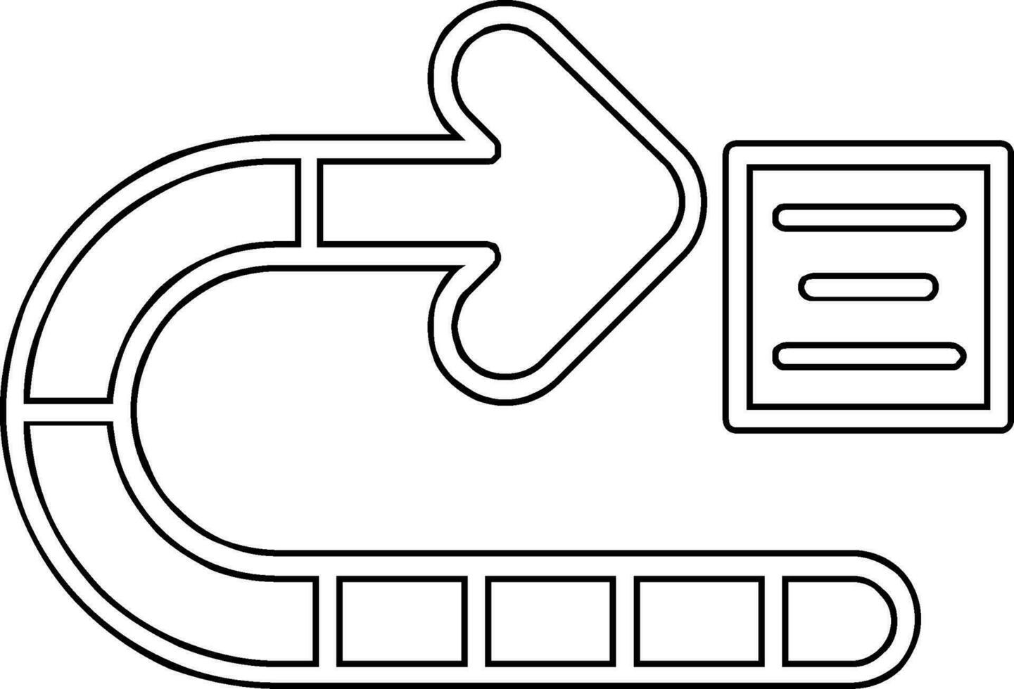Right turn Vector Icon