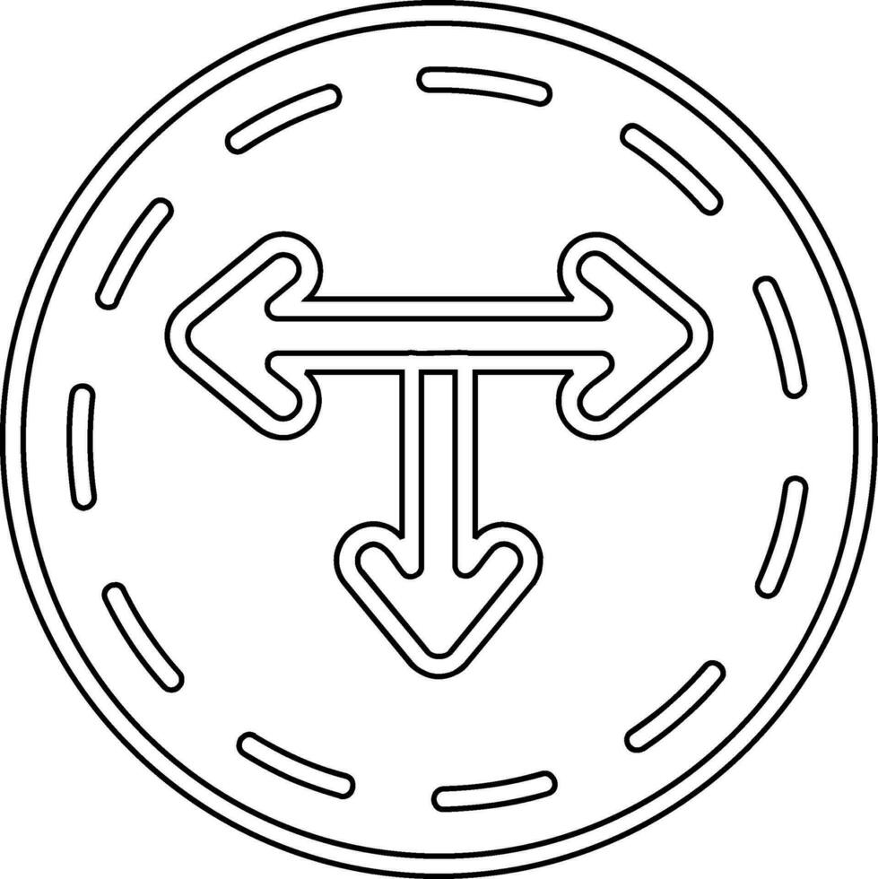 T Junction Vector Icon