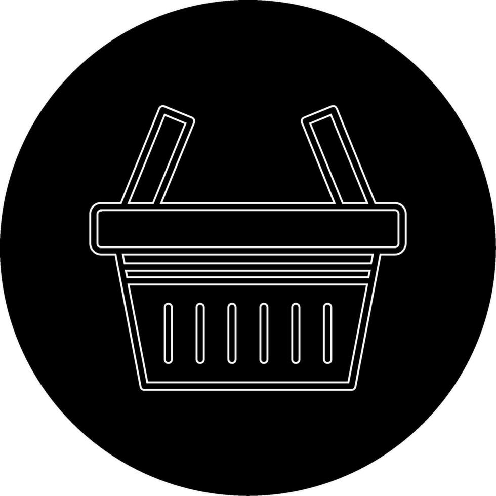 icono de vector de cesta de compras