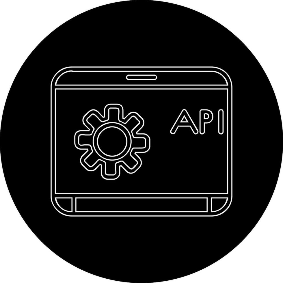 icono de vector de api