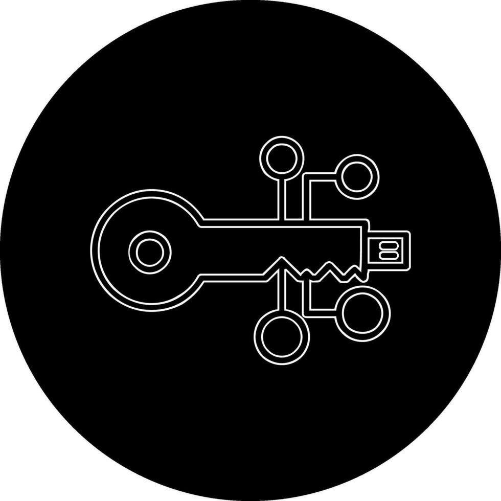 digital key Vector Icon