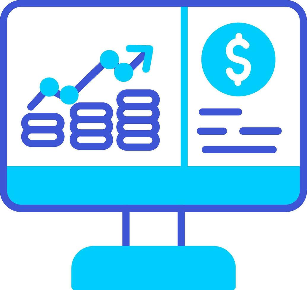 icono de vector de mercado de valores