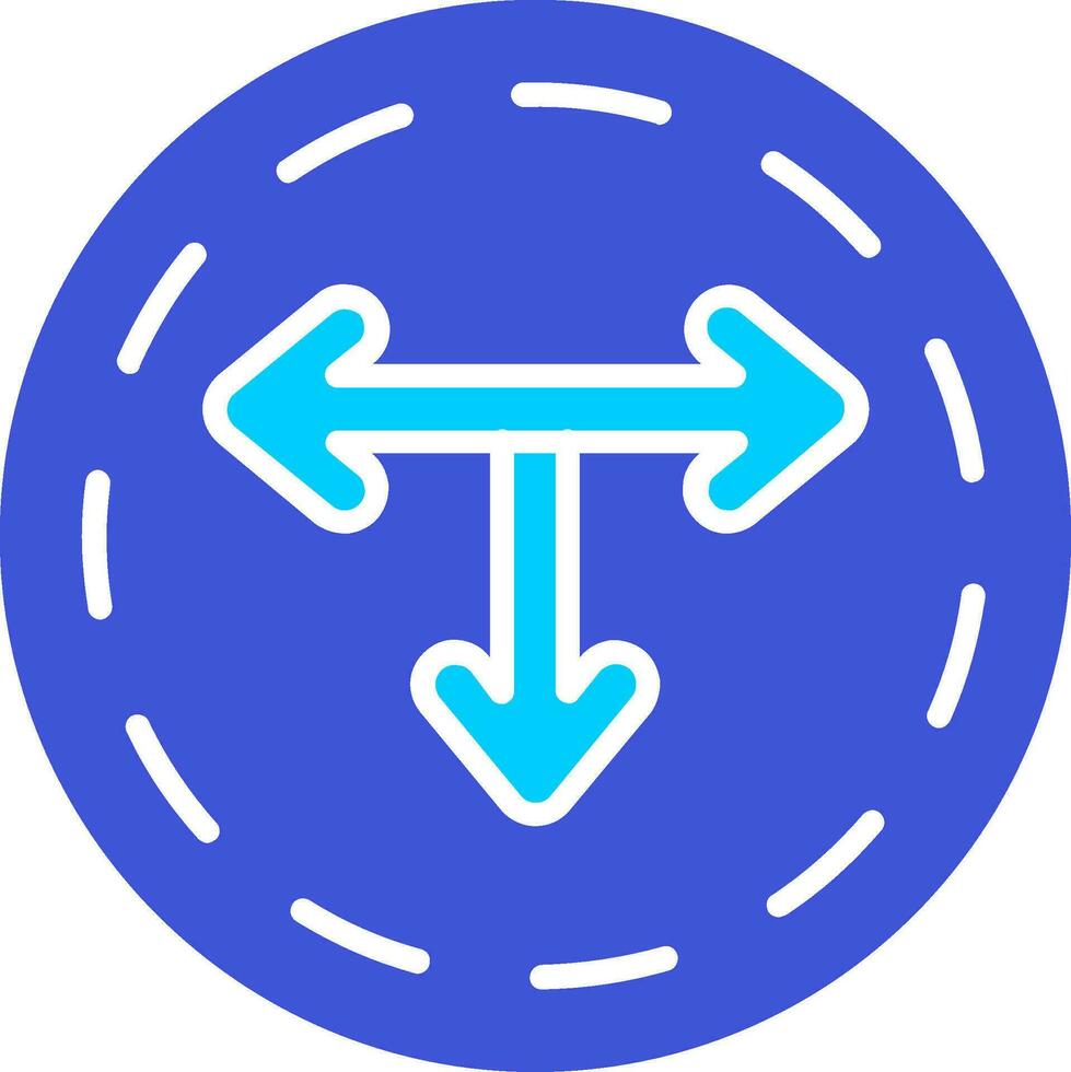 T Junction Vector Icon