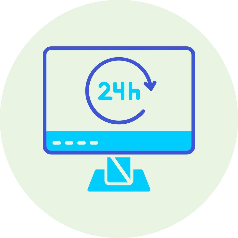 24 Hours Vector Icon