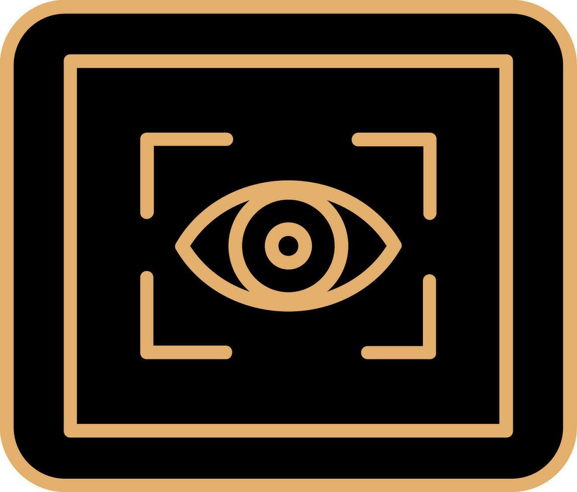 icono de vector de escáner ocular